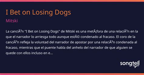 significado i bet on losing dogs - i bet on losing dogs lyrics